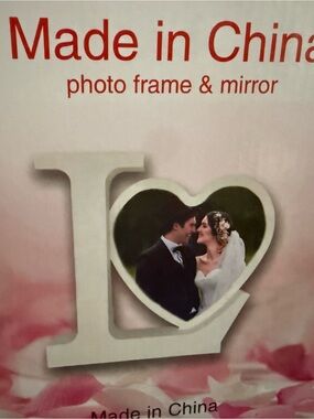 Pink Heart L-Shaped ❤️ Photo Frame